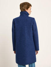Walkmantel mit Stehkragen GOTS - Vintage Blue