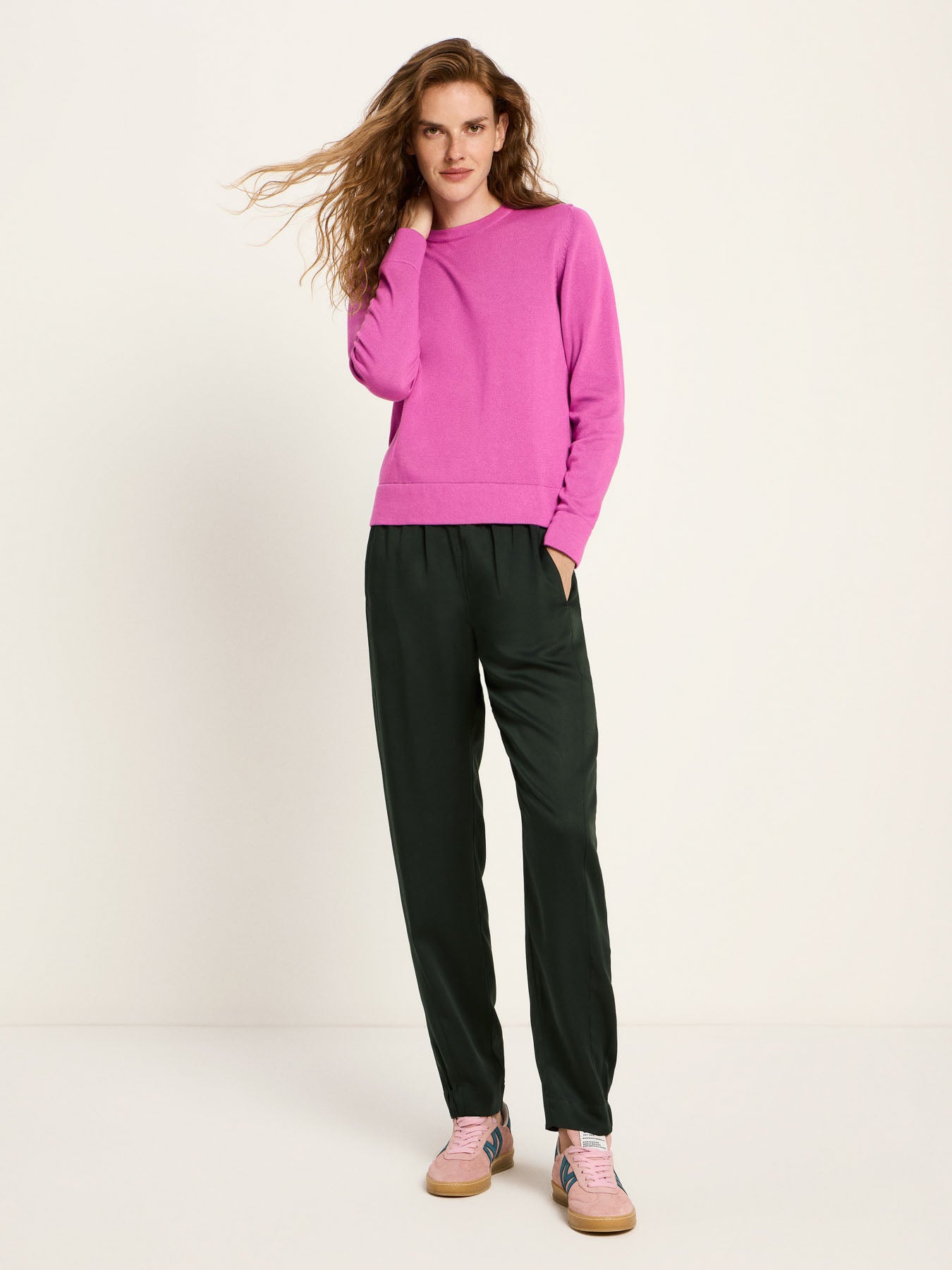 Rundhalspullover GOTS - pink