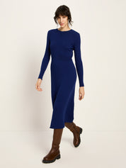 Strickkleid GOTS - Purple Blue