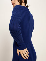 Strickkleid GOTS - Purple Blue