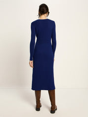 Strickkleid GOTS - Purple Blue