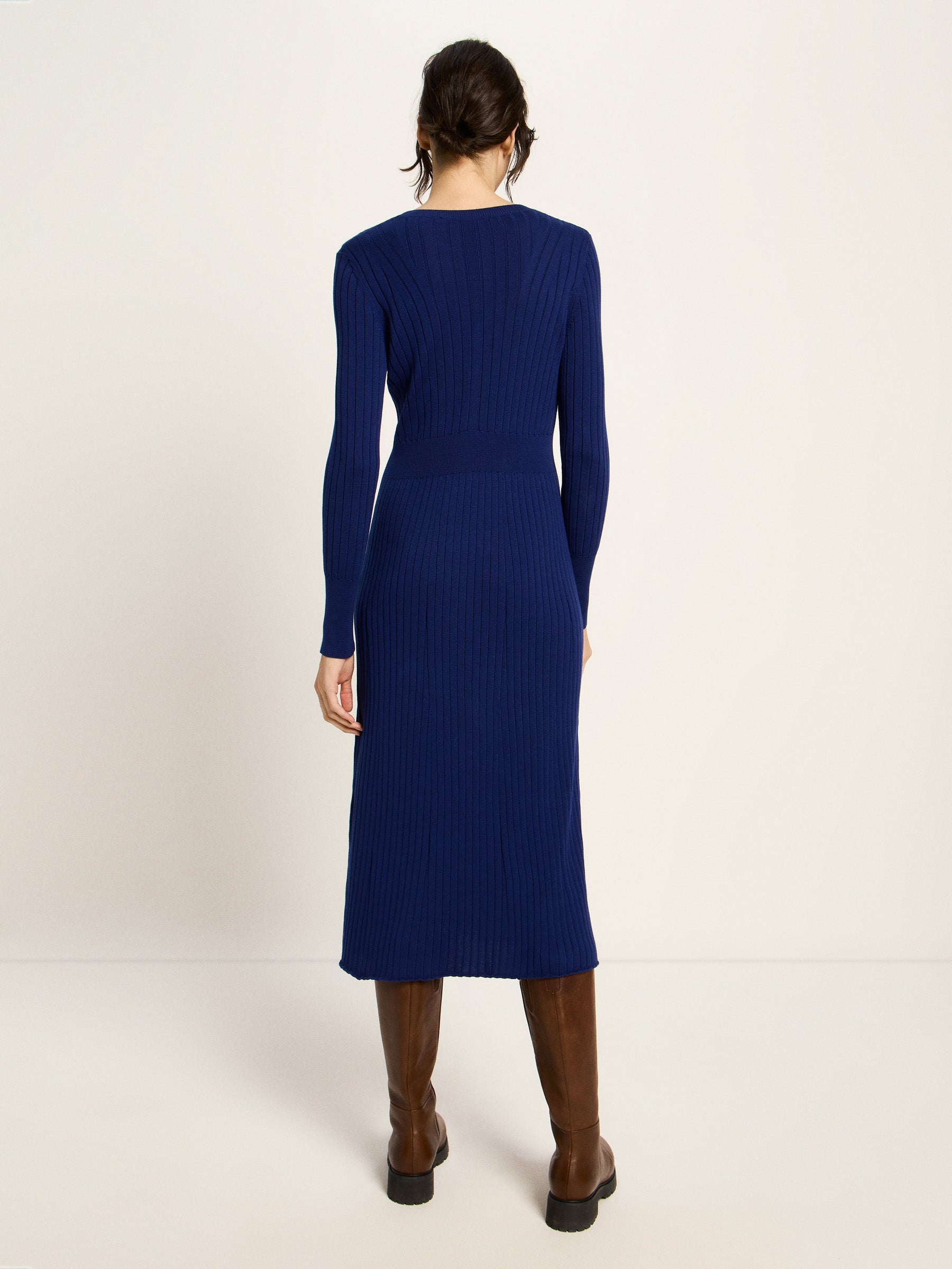 Strickkleid GOTS - Purple Blue