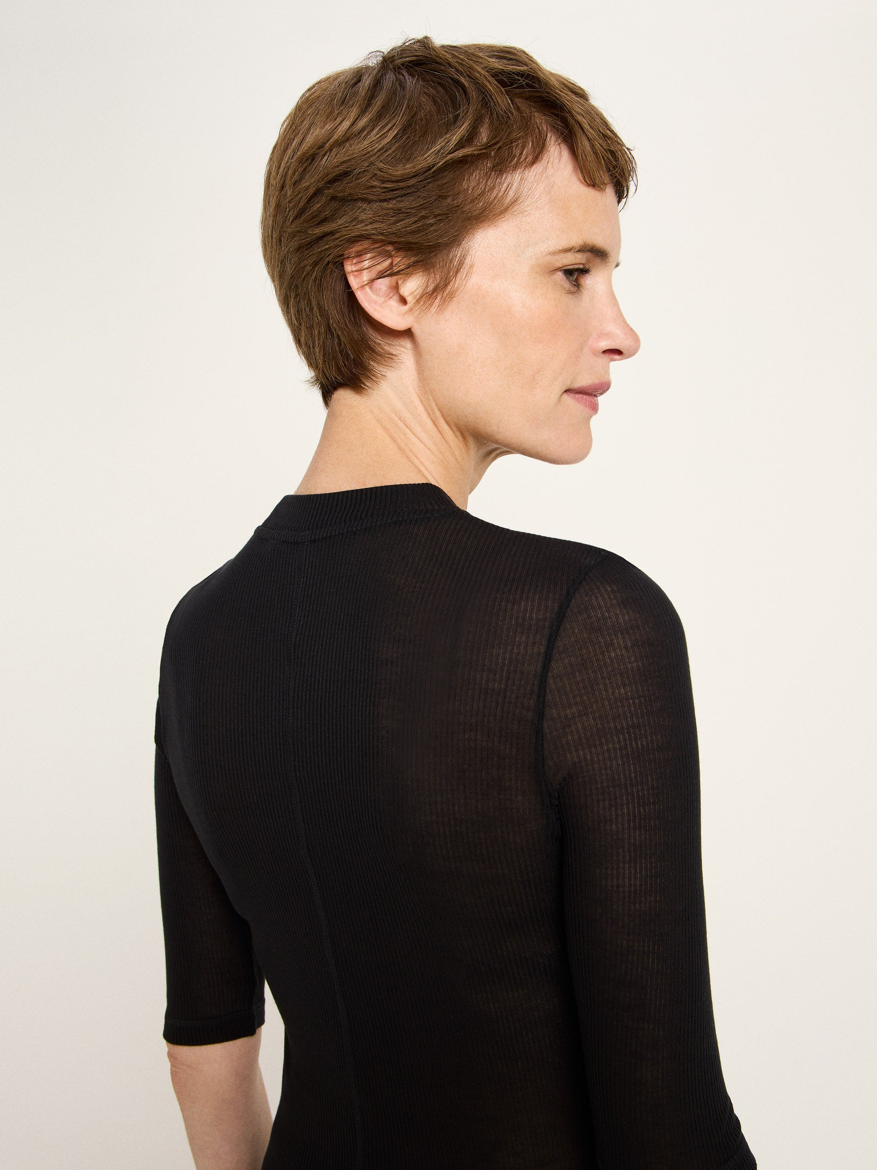 Stehkragenshirt aus TENCEL