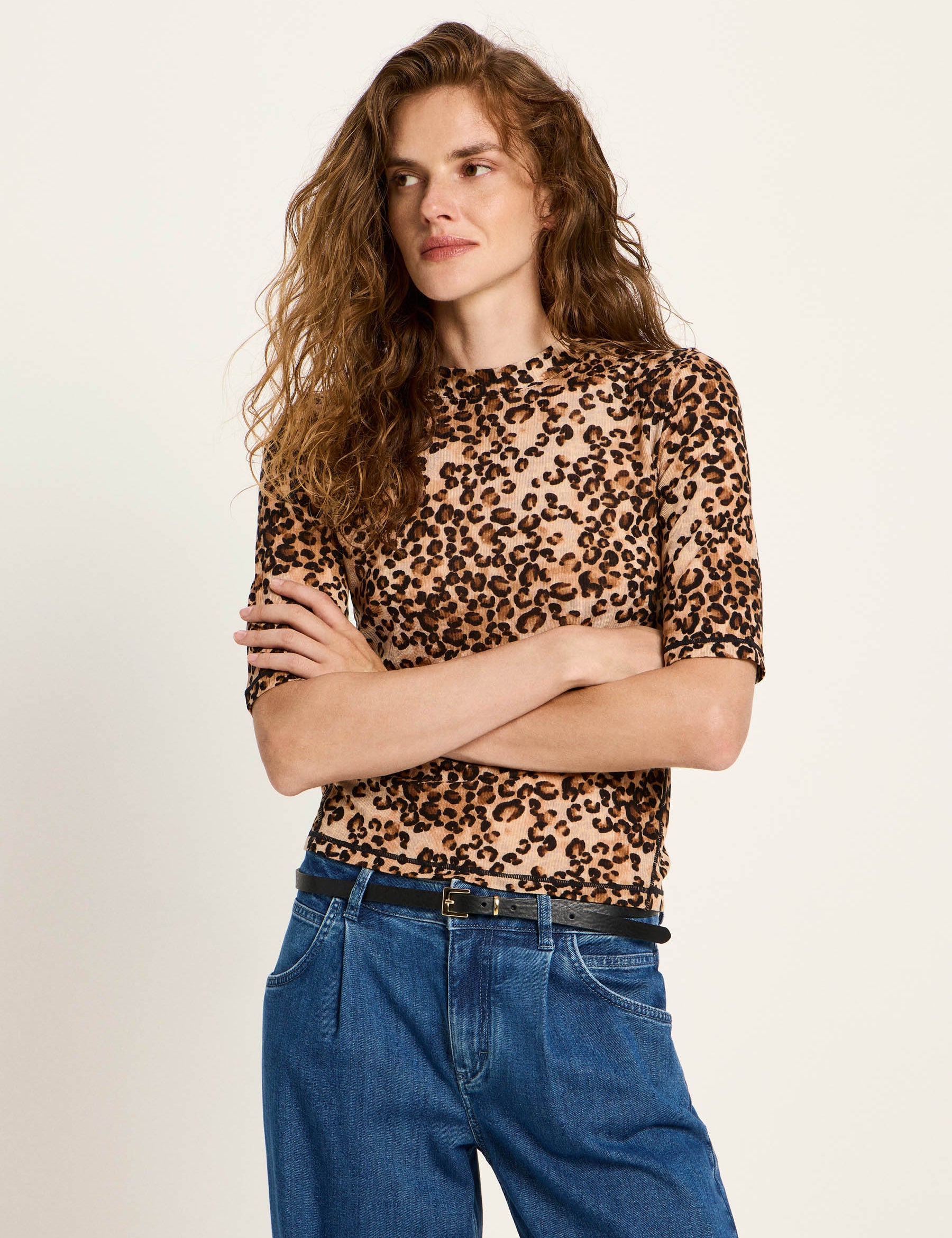 Stehkragenshirt aus TENCEL