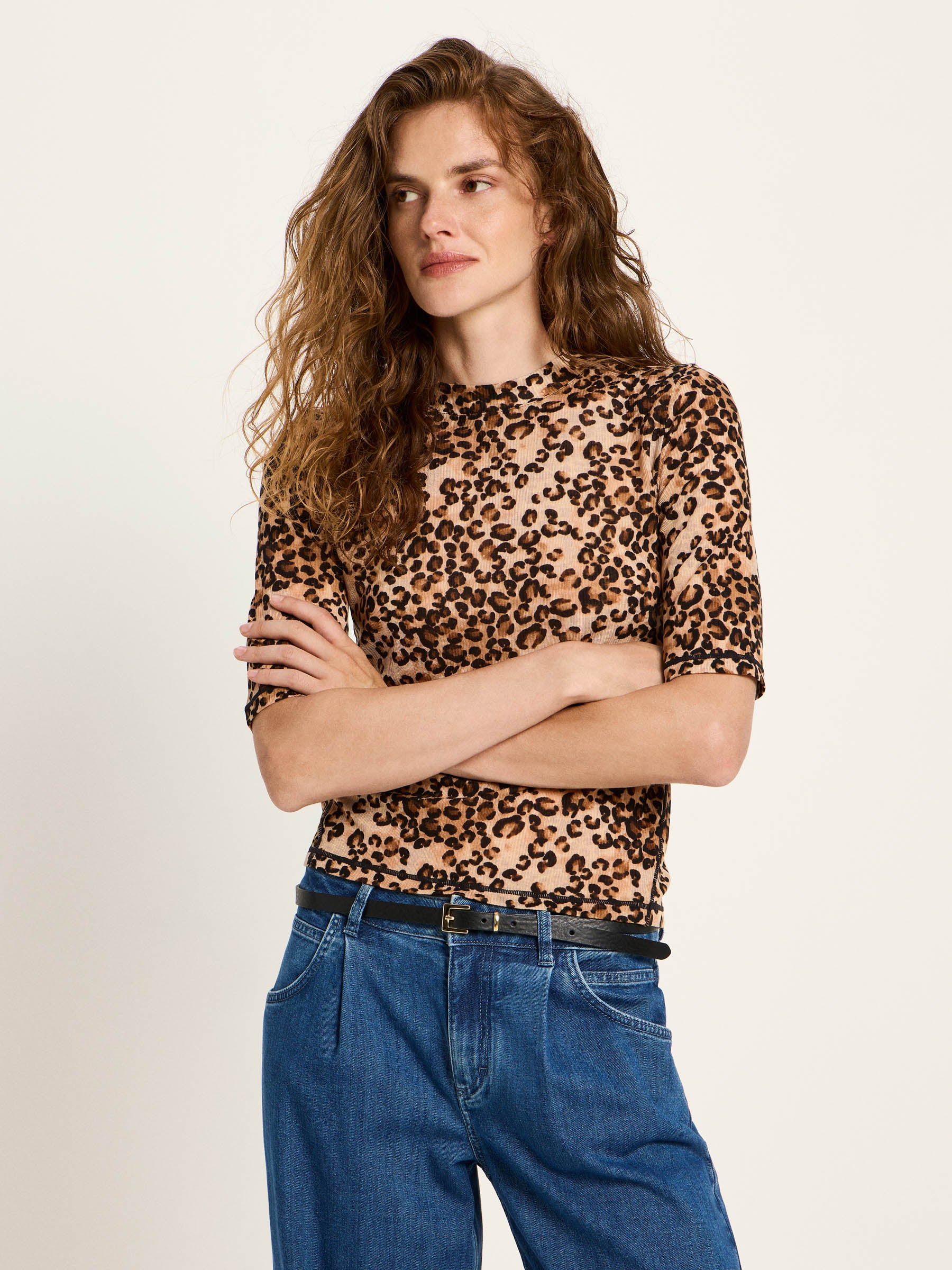 Stehkragenshirt aus TENCEL