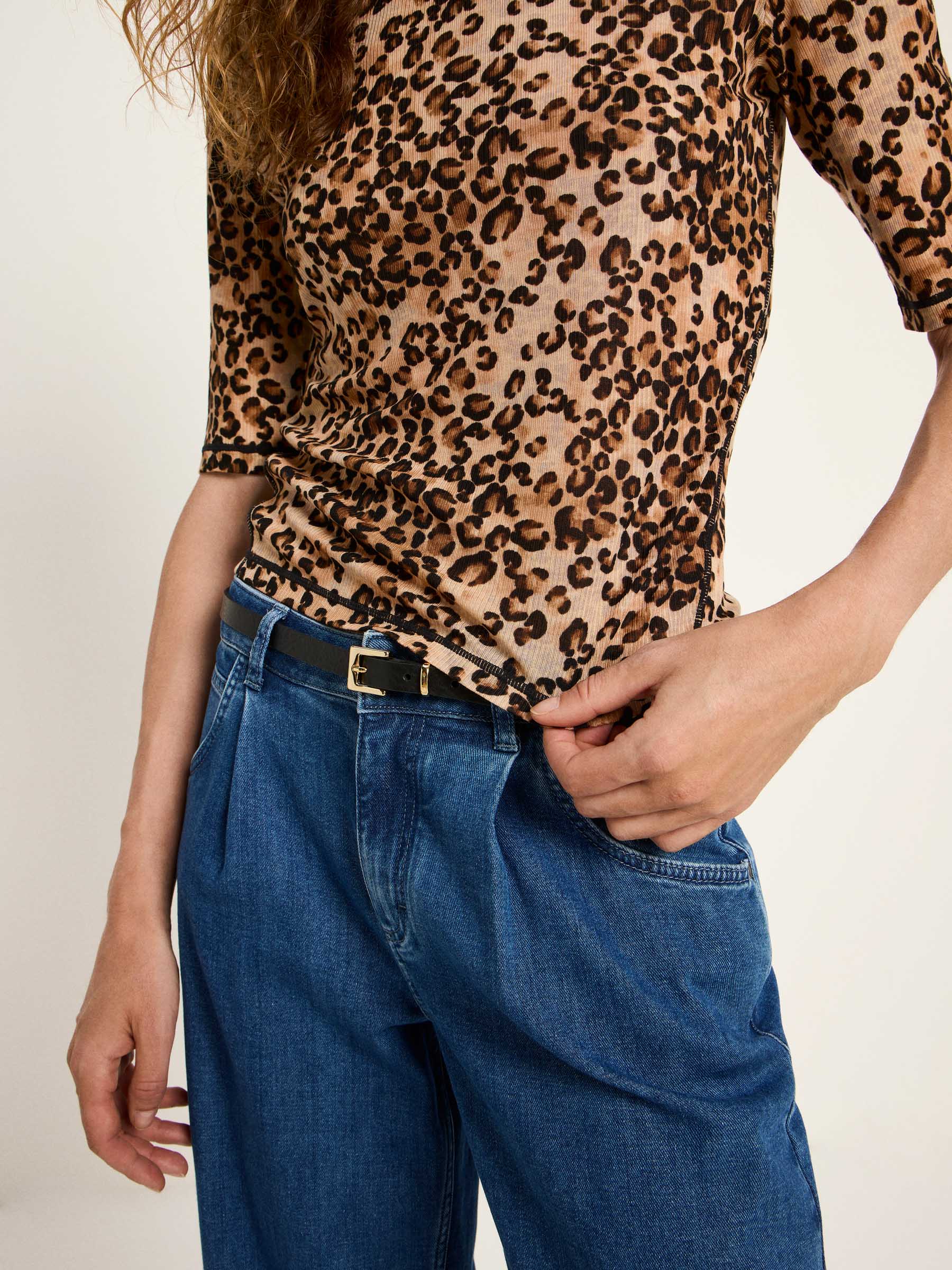 Stehkragenshirt aus TENCEL
