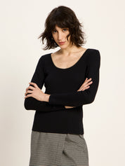 Langarmshirt GOTS - Black