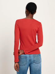 Langarmshirt GOTS - Red Alert