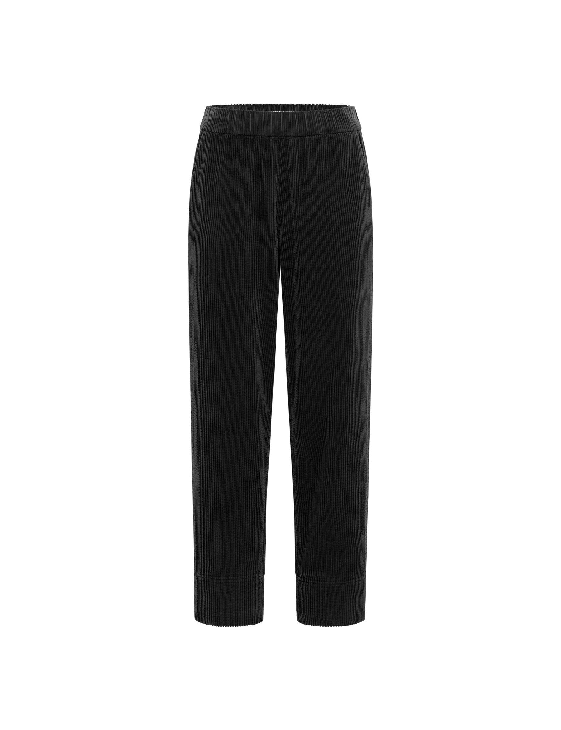 Kordhose mit Gummizug - black