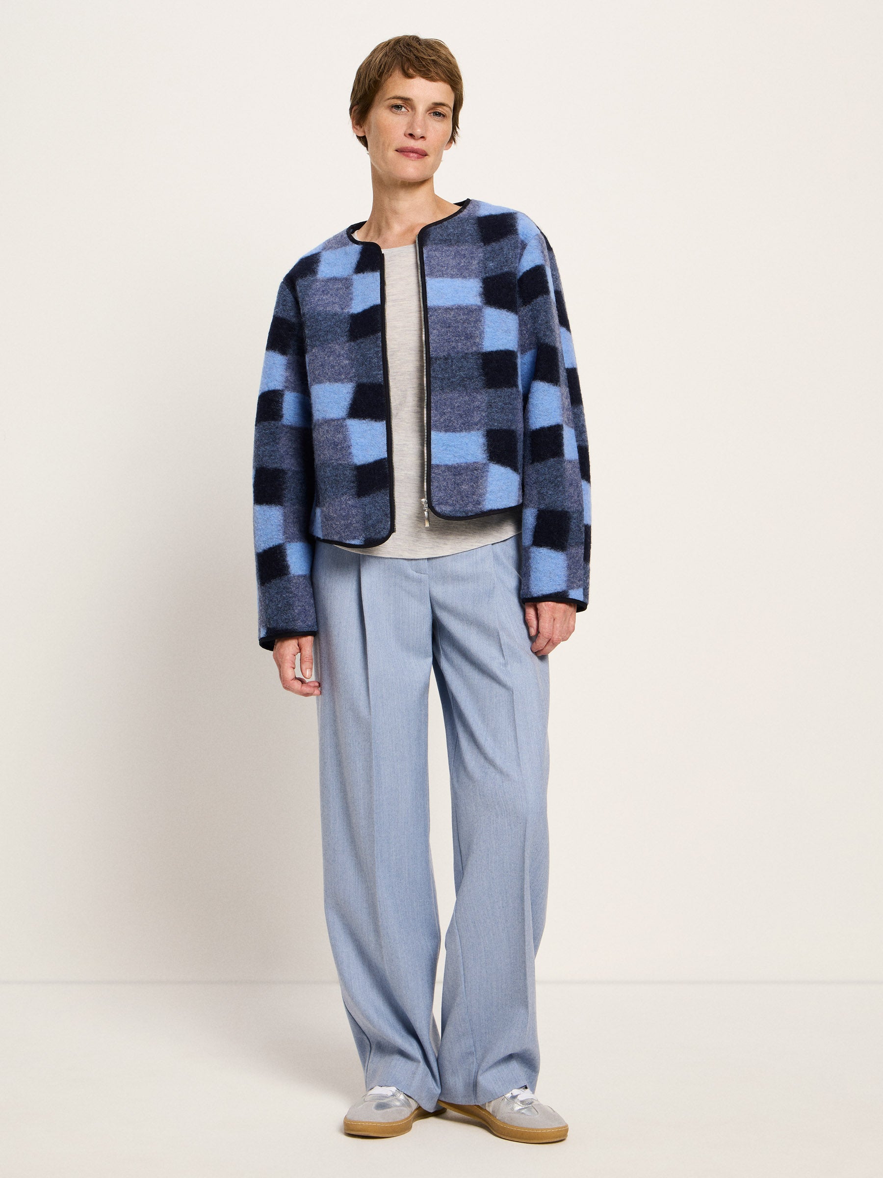 Karo Jacke - Blue Multicolor