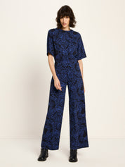 Jumpsuit - Print Painted Animal Midnig