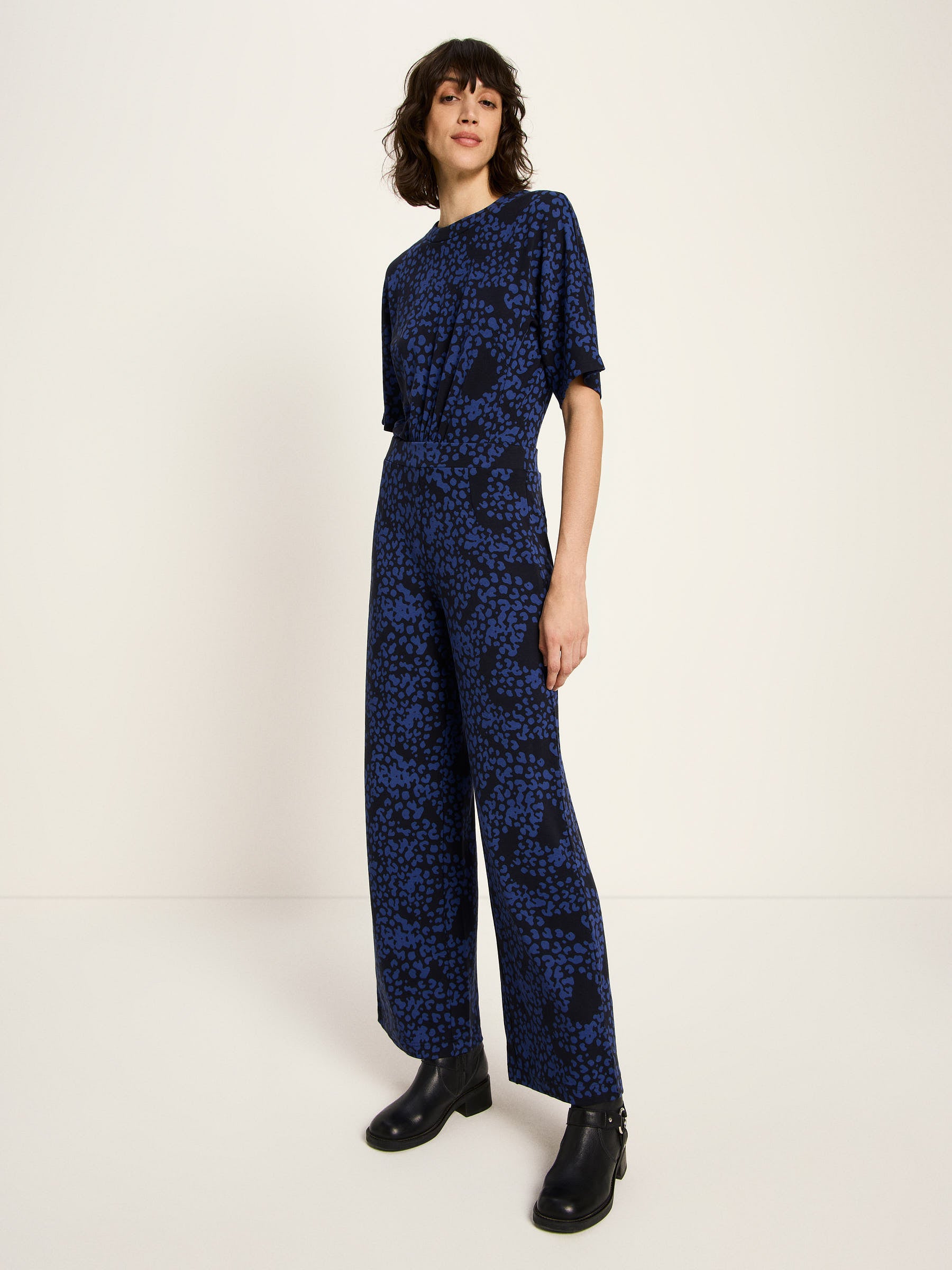 Jumpsuit - Print Painted Animal Midnig