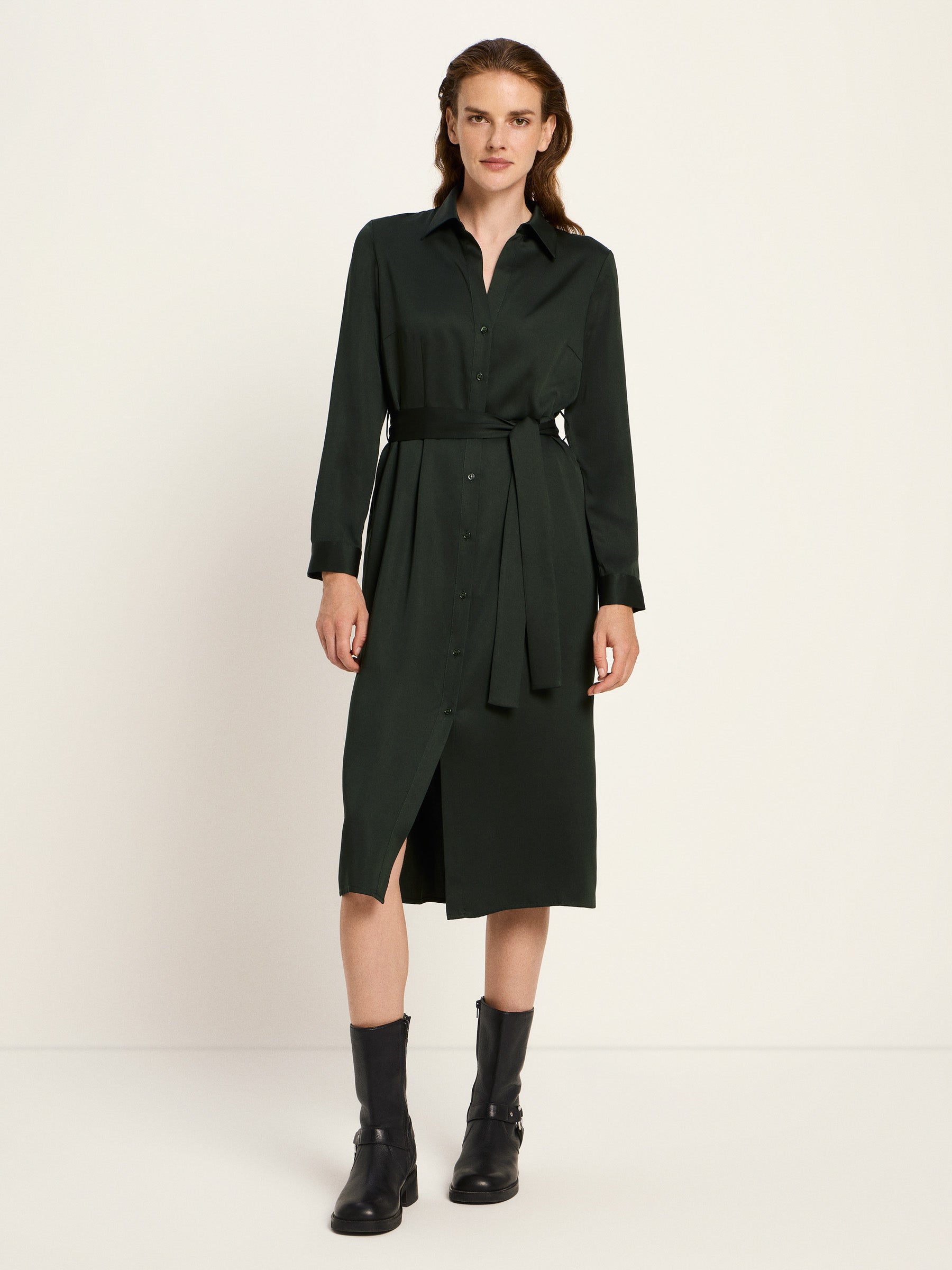 Kleid aus Tencel - Forest