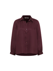 Hemdbluse aus Tencel - Bordeaux
