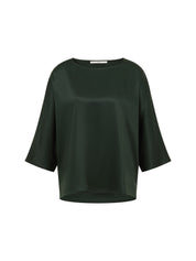 3/4 Arm Bluse aus Tencel - Forest