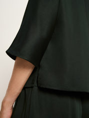 3/4 Arm Bluse aus Tencel - Forest