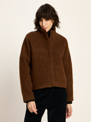 Boucle Jacke GOTS - Brown