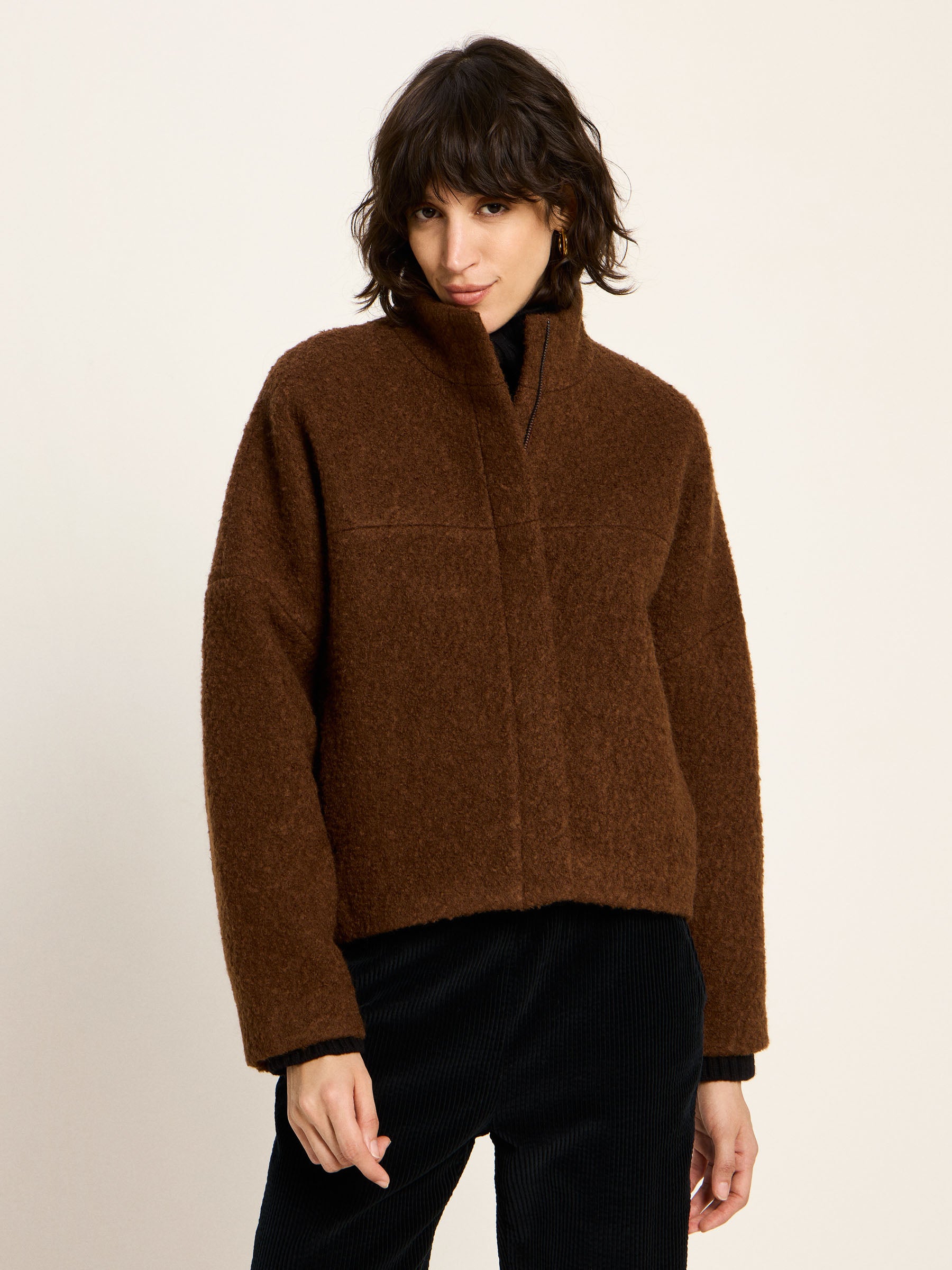 Boucle Jacke GOTS - Brown