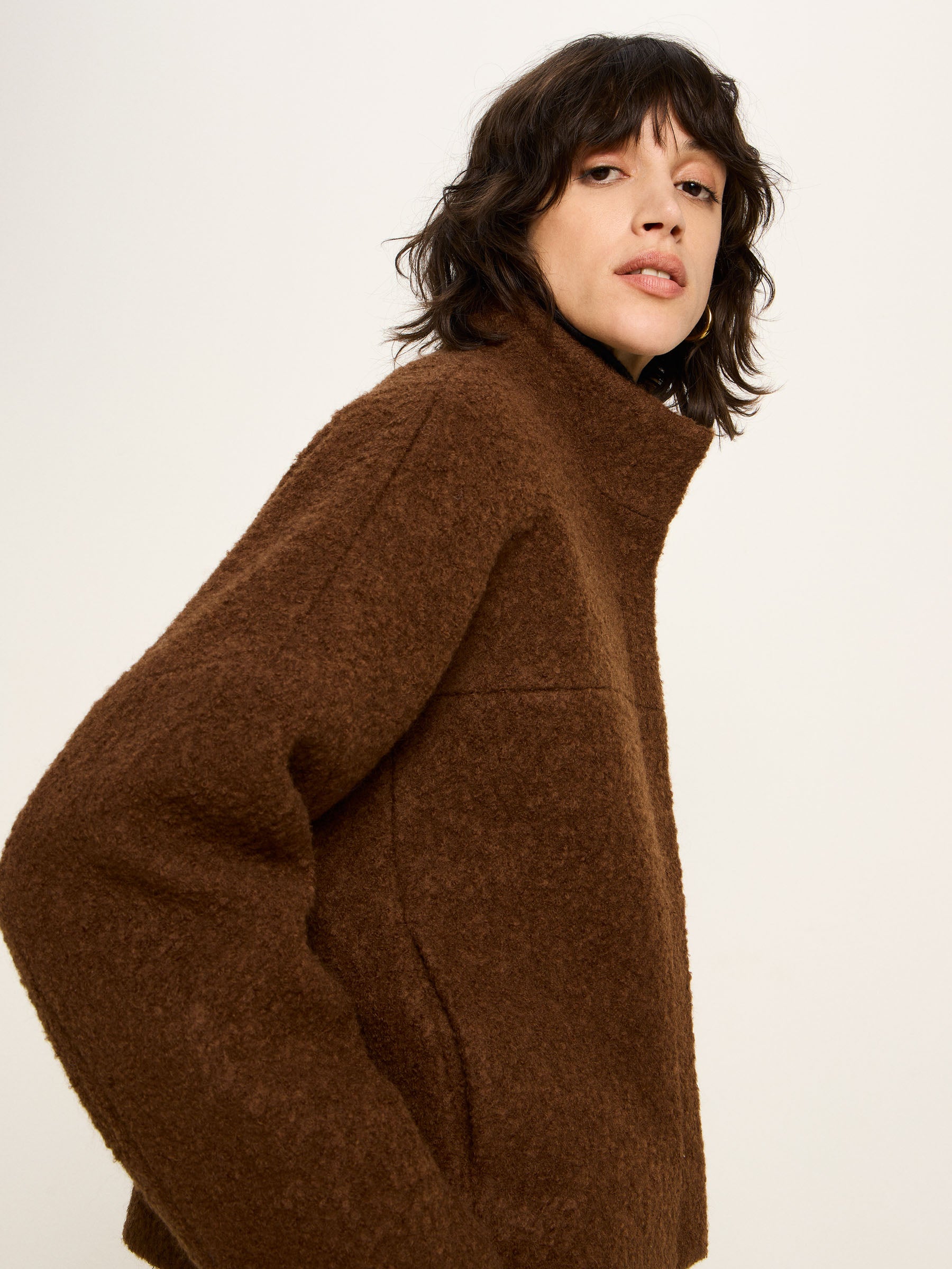 Boucle Jacke GOTS - Brown