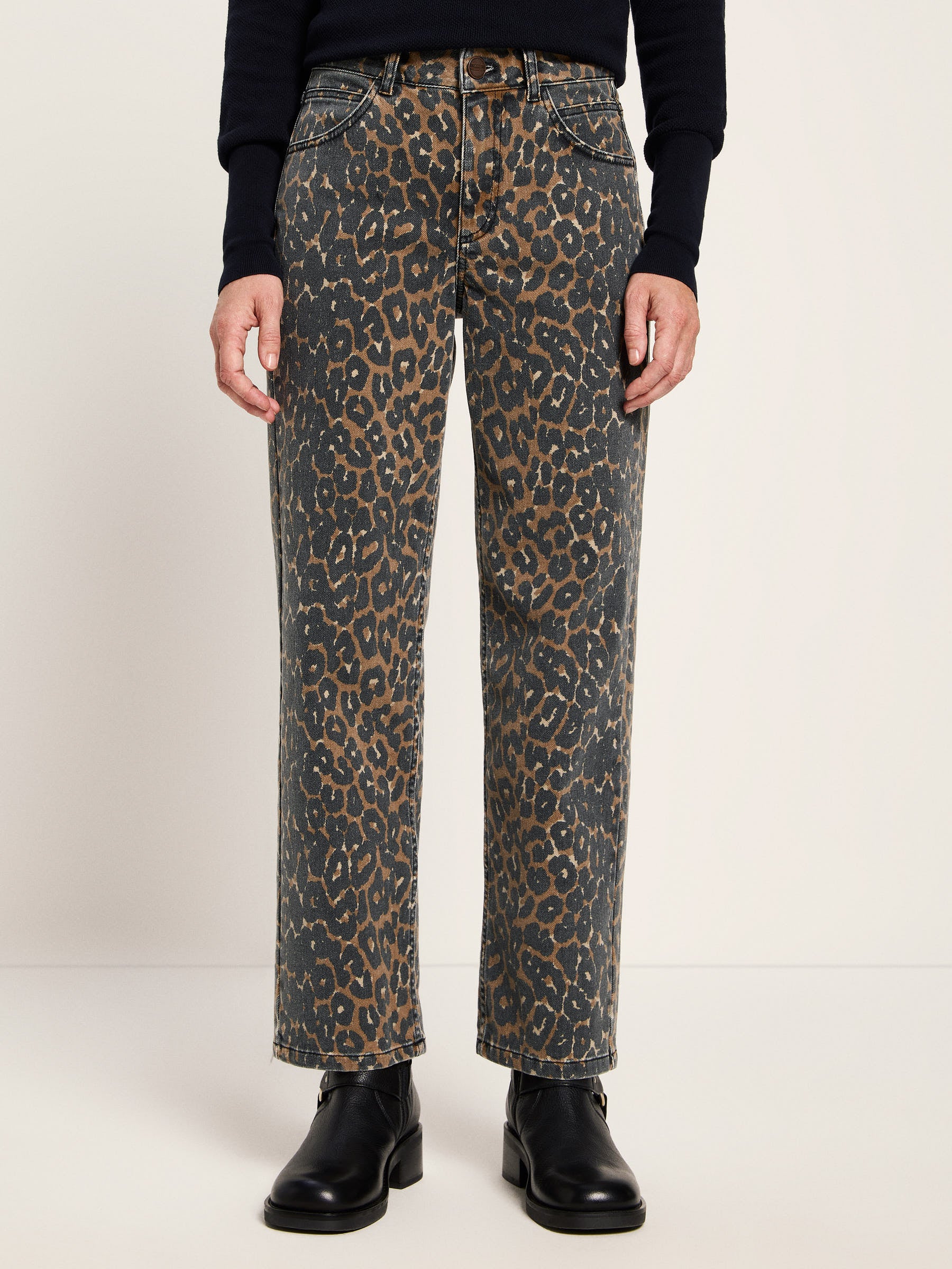Relaxed Jeans GOTS - Print Leo