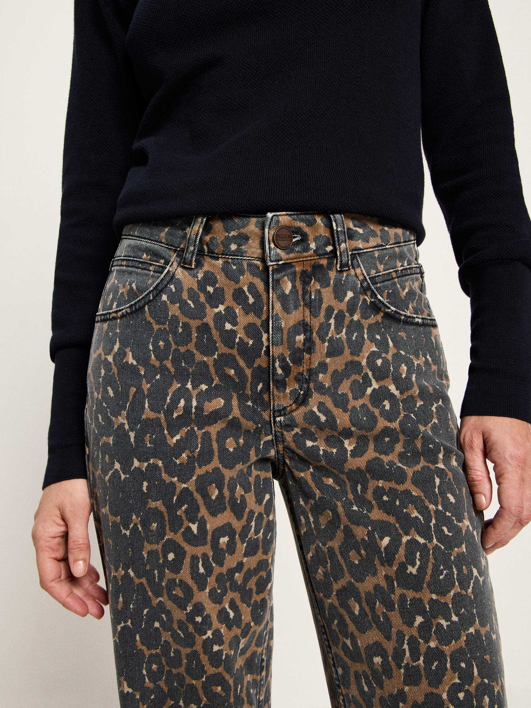 Relaxed Jeans GOTS - Print Leo