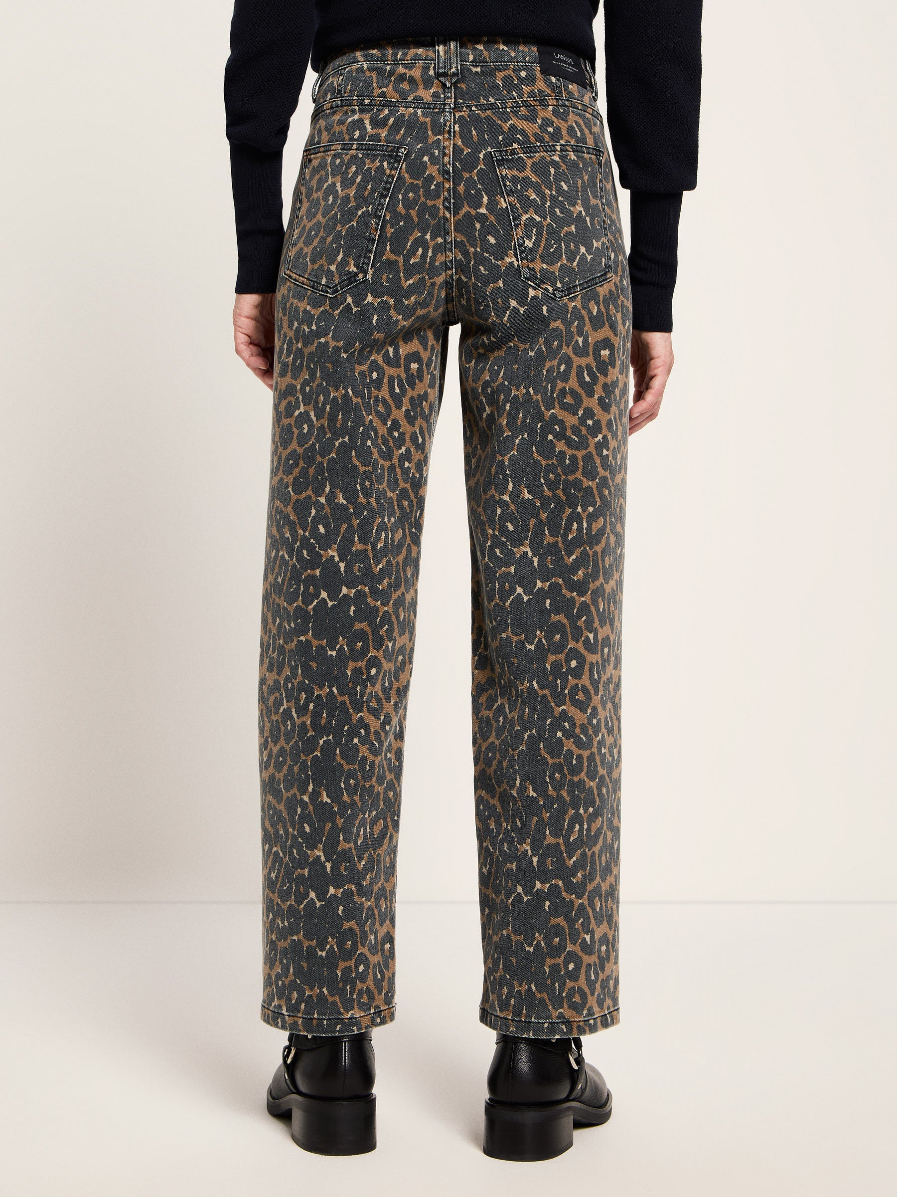 Relaxed Jeans GOTS - Print Leo