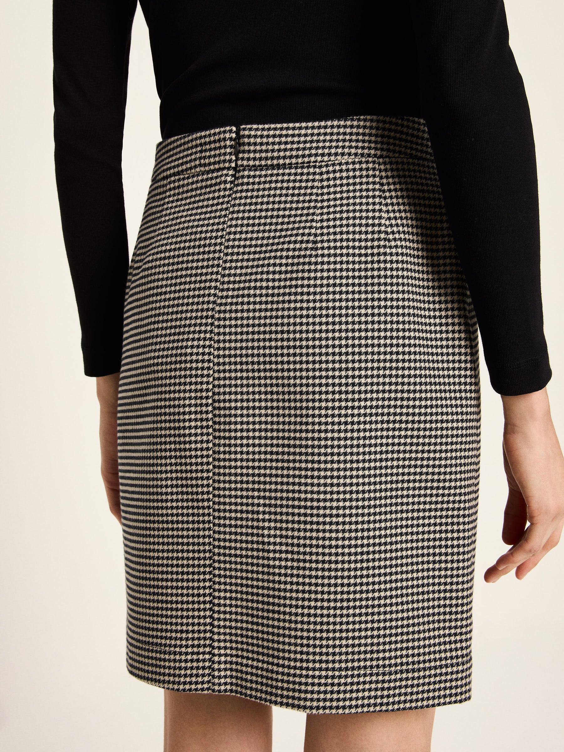 Hahnentritt Rock GOTS - Black/Off White