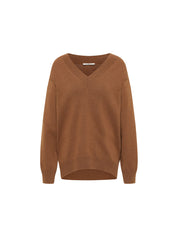 Pullover mit V-Ausschnitt - Brown