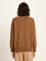 Pullover mit V-Ausschnitt - Brown
