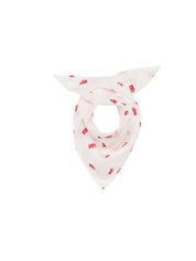 Tuch aus Bio-Baumwolle - Off White/ Love