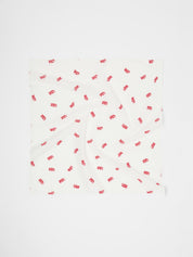 Tuch aus Bio-Baumwolle - Off White/ Love