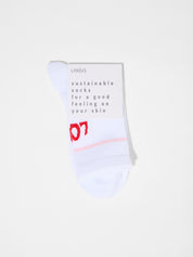 Statement Socken "Love" GOTS - Weiß