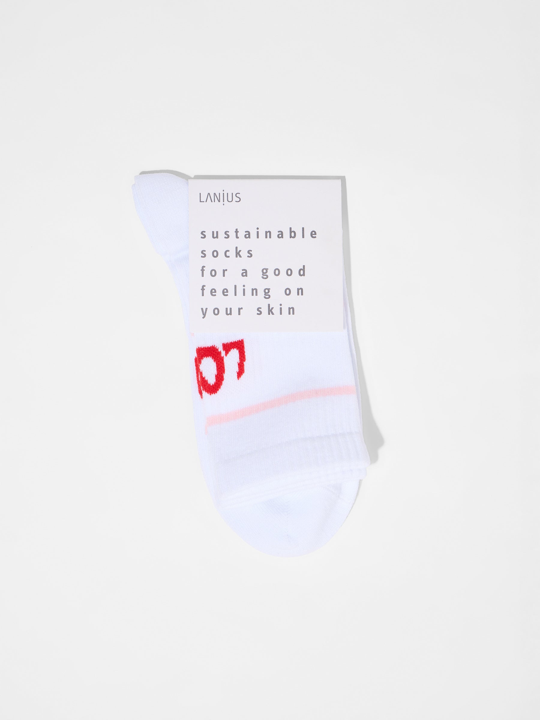Statement Socken "Love" GOTS - Weiß