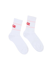 Statement Socken "Love" GOTS - Weiß