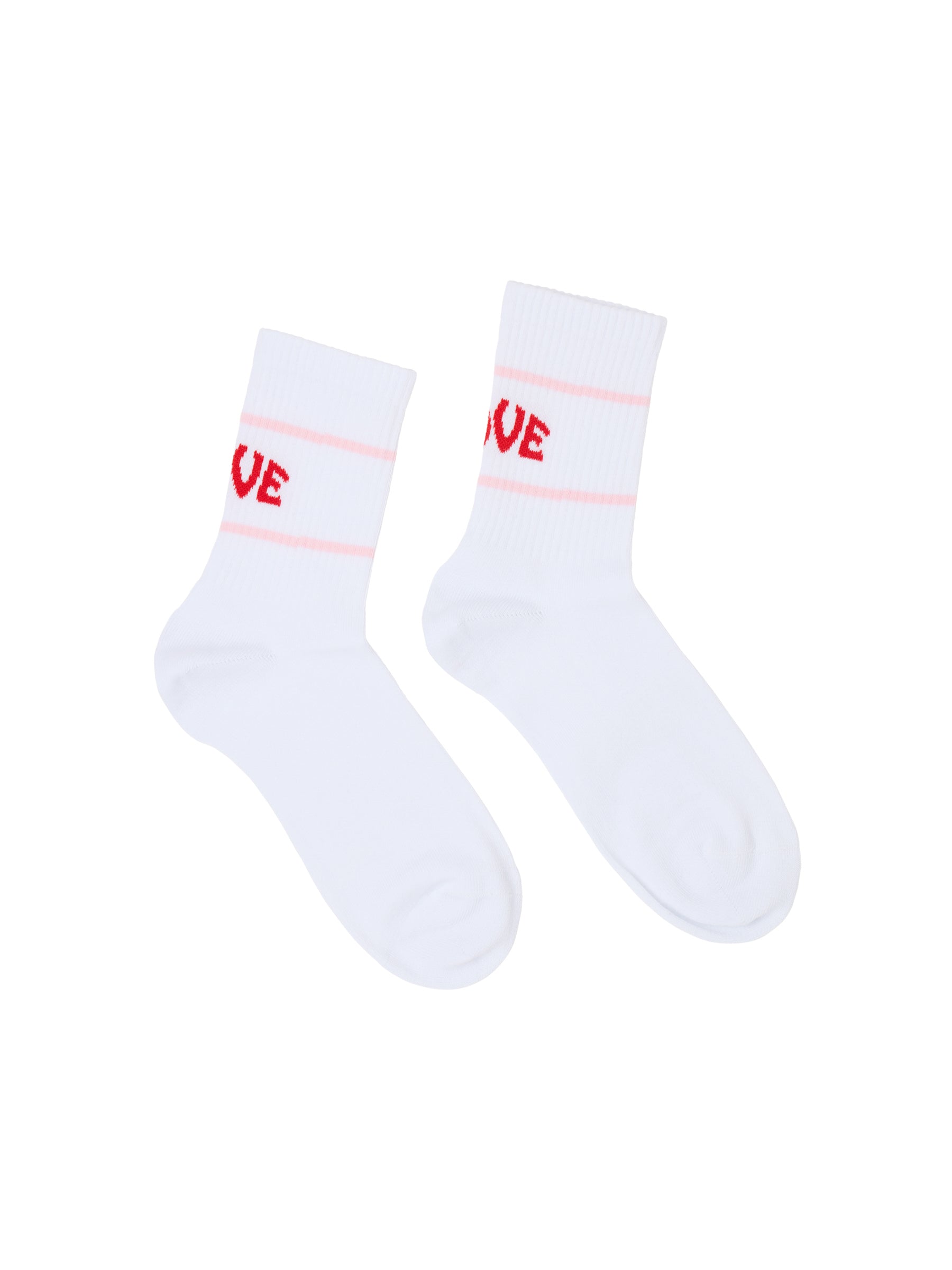 Statement Socken "Love" GOTS - Weiß