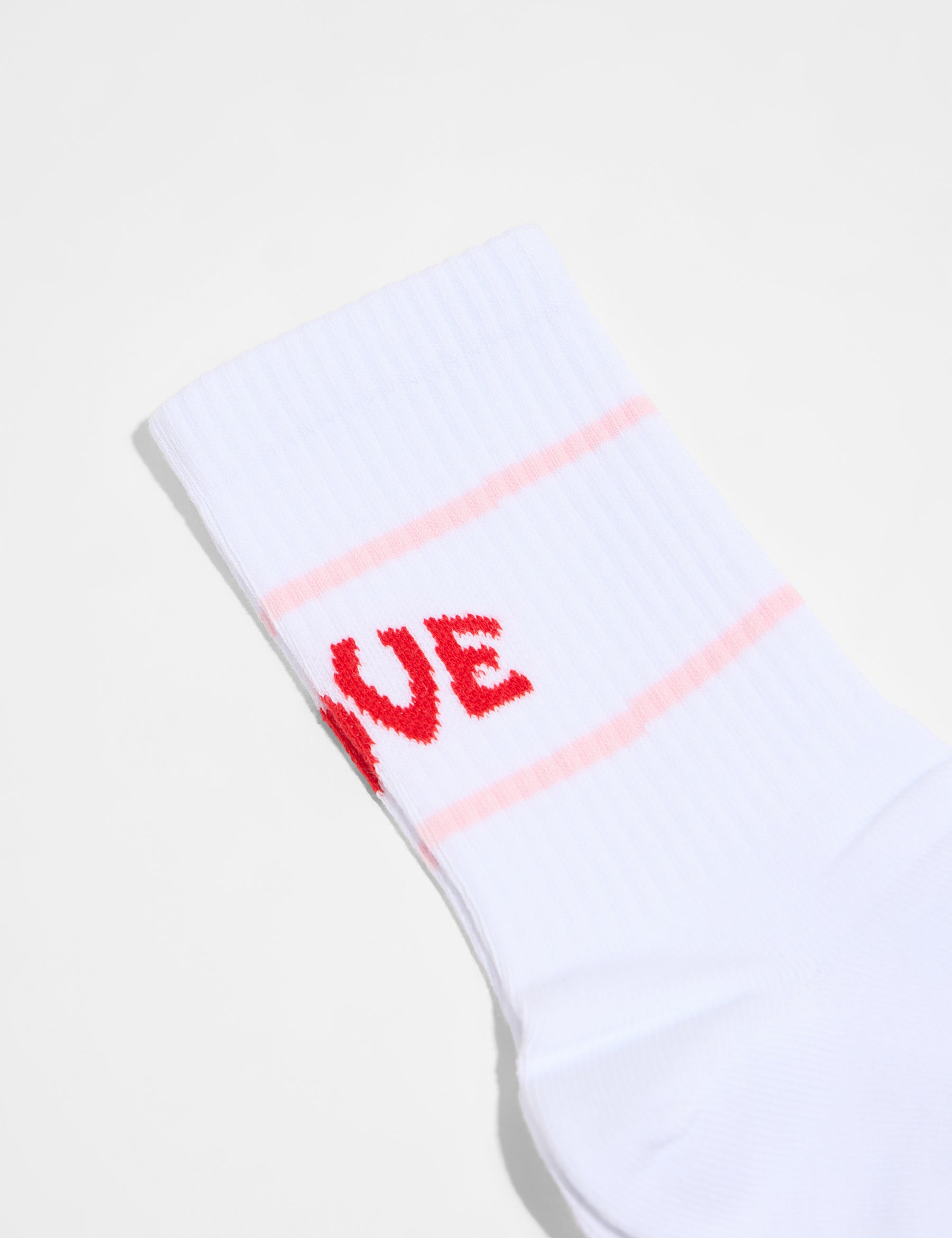 Statement Socken "Love" GOTS - Weiß