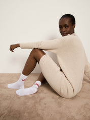 Statement Socken "Love" GOTS - Weiß
