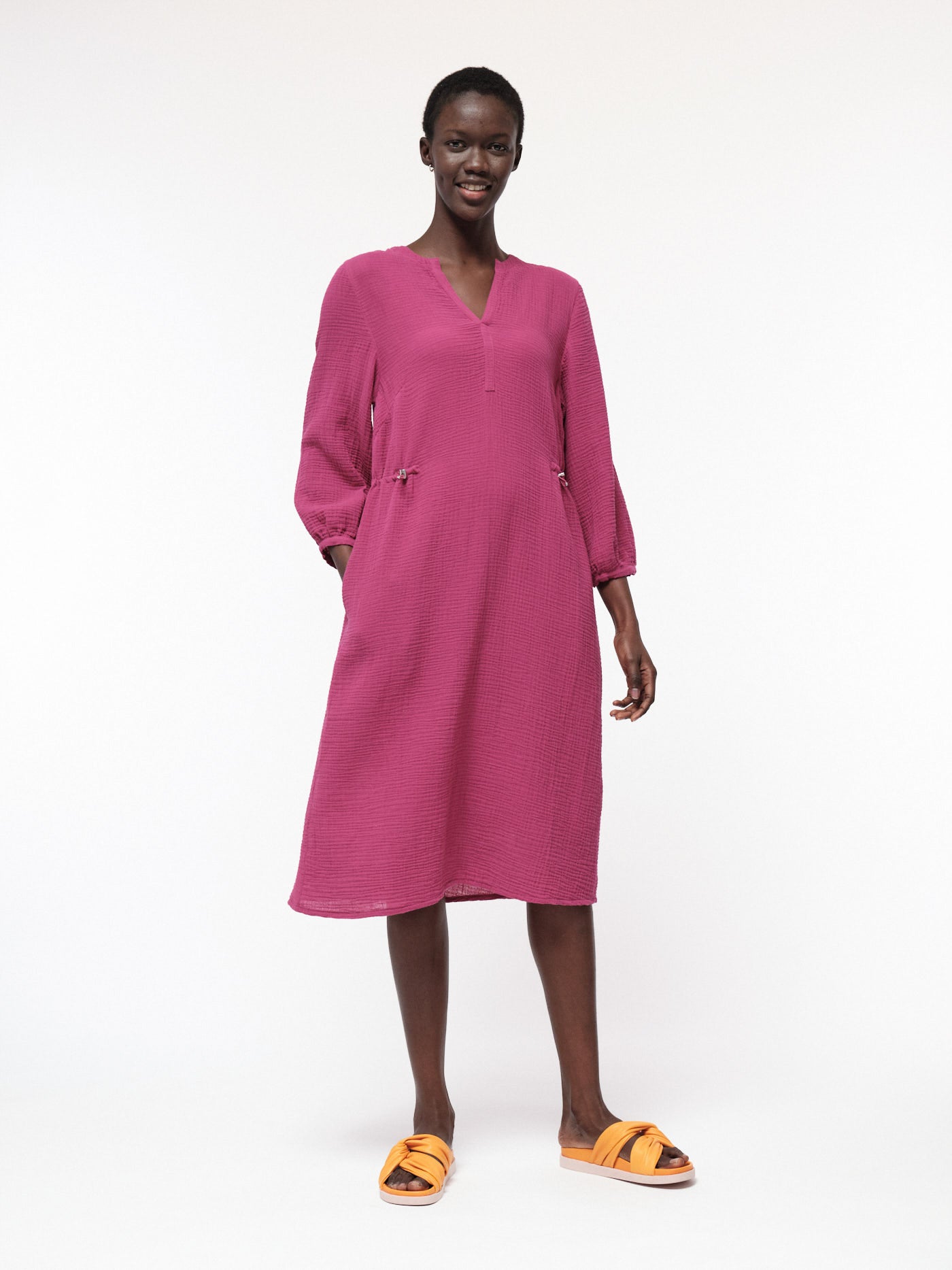 Midikleid mit Struktur - Blossom Pink