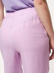 Hose aus Bio-Leinen - Light Lilac