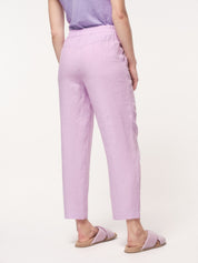 Hose aus Bio-Leinen - Light Lilac