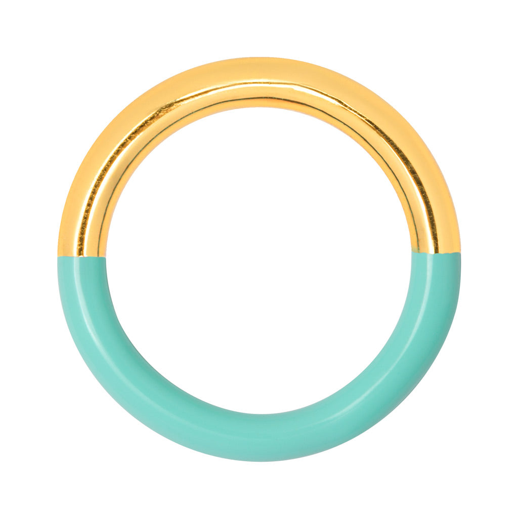 Double Color Ring - Gold Plated