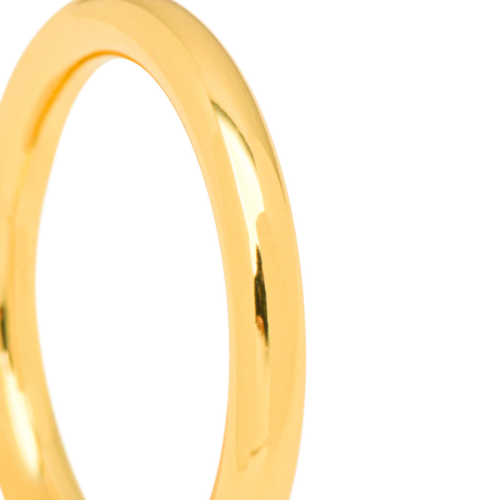 Color Ring Shiny - gold plated