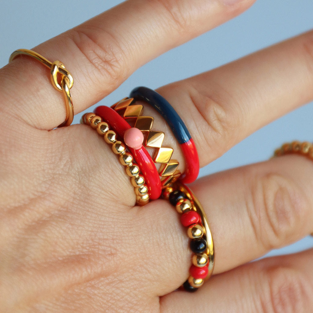 Color Ball Beads Ring