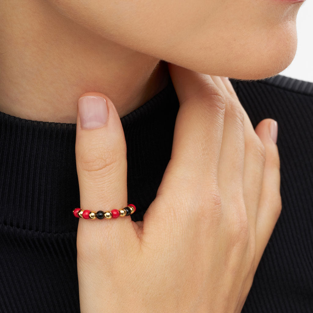 Color Ball Beads Ring