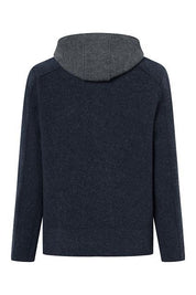 Herren Kapuzen Wolljacke - Nachtblau