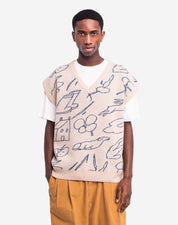 Ärmelloser Pullover  - Beige