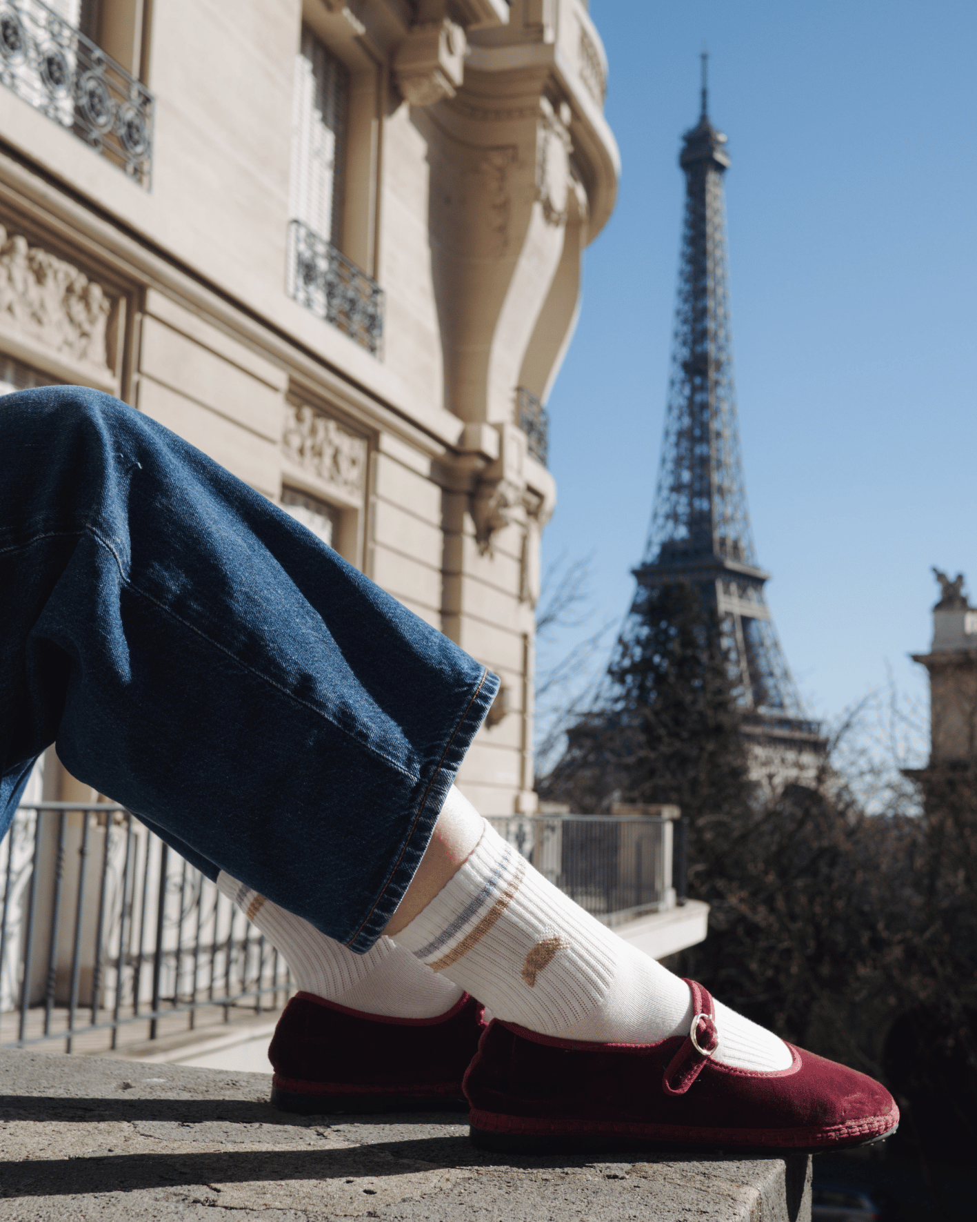 Socken Paris Croissant