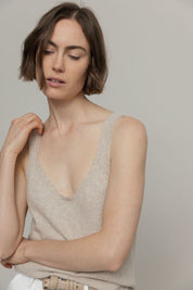 Maila Tank Top - Beige Avena