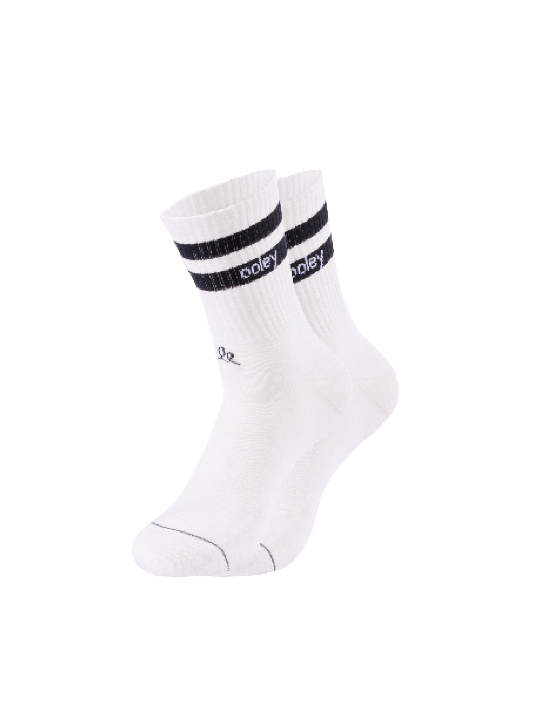 Weiße Sportsocken mit schwarzem Streifen