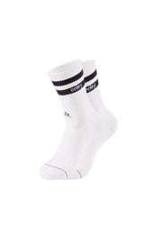 Weiße Sportsocken mit schwarzem Streifen